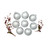 Matte Finish Glass Christmas Ball Ornaments - 3.25" (80mm) - Silver - 8ct - IMAGE 2