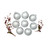 8ct Silver Matte Finish Glass Christmas Ball Ornaments - 3.25" (80mm) - IMAGE 2