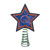 10" Lighted Blue and Brown Mosaic Style Star NCAA Boise State Broncos Christmas Tree Topper - IMAGE 1