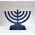 6" Matte Navy Blue LED Battery Operated Hanukkah Menorah - IMAGE 2