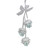 10.5" White And Blue Embellished With Glitter Dangling Pinecone Christmas Ornament - IMAGE 1
