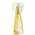 10" Gold and White Angel Christmas Tree Topper, Unlit - IMAGE 2