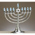 11.5" Silver and Blue Traditional LED Electric Hanukkah Menorah - IMAGE 2