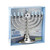 11.5" Silver and Blue Traditional LED Electric Hanukkah Menorah - IMAGE 5