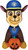 Inflatable Nickelodeon Paw Patrol Chase Outdoor Halloween Decor - 36" - Brown and Blue - IMAGE 1