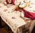 Rectangular Rustic Leaves Fall Harvest Tablecloth - 120" - Cream and Orange