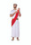 White and Red Greek God Toga Men Adult Halloween Costume - Medium - IMAGE 1