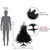 Full Colorado Spruce Artificial Halloween Tree - 4' - Black - Unlit - IMAGE 6