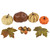 10-Piece Autumn Harvest Artificial Pumpkin, Acorn and Leaf Decoration Set - IMAGE 1