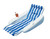 66" Sunchaser Blue and White Striped Sling Back Floating Lounge Chair - IMAGE 1