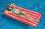 72" Inflatable Red and White Transparent Cool Stripe Swimming Pool Mattress Float - IMAGE 2