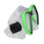 6.25" Neon Green and Black Monaco Children's Swimming Mask for Ages 10 and up - IMAGE 4