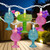 Cocktail Glasses Patio Light Set - Multi-Color - 7.25' White Wire - 10ct - IMAGE 1