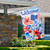 Floral Welcome Patriotic Outdoor Flag - 40" x 28" - IMAGE 1
