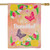 Life is Beautiful Pink Floral Outdoor House Flag 28" x 40" - IMAGE 3