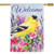 Welcome Yellow Finch Spring Outdoor House Flag 28" x 40" - IMAGE 1