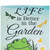 Life is Better in the Garden Green Frog Outdoor House Flag - 28" x 40" - IMAGE 4