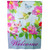Welcome Hummingbird Floral Outdoor House Flag 28" x 40" - IMAGE 2