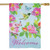 Welcome Hummingbird Floral Outdoor House Flag 28" x 40" - IMAGE 3