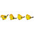 Set of 4 Small Goldfinch Bird Figurines 3" - IMAGE 2