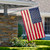 Embroidered Tea-Stained Patriotic House Flag - 40" x 28" - IMAGE 3