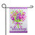Welcome Purple Floral Bouquet Outdoor Garden Flag 12.5" x 18" - IMAGE 3
