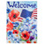 Welcome Patriotic Americana Outdoor Floral Garden Flag 18" x 12.5" - IMAGE 2