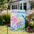 Blue and Purple Welcome Bird Outdoor Garden Flag 12.5" x 18" - IMAGE 3