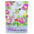 Welcome Hummingbird Floral Outdoor Garden Flag 12.5" x 18" - IMAGE 2