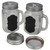 5.25" Clear Glass Shakers with Black Custom Label - IMAGE 1