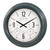 18" White and Black Contemporary Round Hamilton Wall Clock - IMAGE 2