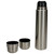 14" Silver and Black Beverage Thermos Canteen - IMAGE 1