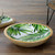 12" Round Mango Wood Tropical Palm Leaf Design Serving Bowl - IMAGE 2