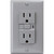 Cooper Wiring VGF15GY-K ShockSentry 15-Amp, 2-Pole, 3-Wire,125-Volt, Duplex GFCI Receptacle - Gray - IMAGE 1