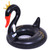 45" Inflatable Black Swan Swimming Pool Lounger - IMAGE 1