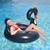 45" Inflatable Black Swan Swimming Pool Lounger - IMAGE 2