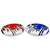 Set of 2 Red and Blue Racing Saucers Inflatable Swimming Pool Floats, 28.5"D - IMAGE 3