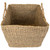 Rustic Square Wicker Table and Floor Baskets - Set of 4 - IMAGE 5