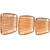 Rectangular Lattice Tobacco Baskets - Brown - Set of 3