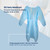 50 Sets of Blue Personal Protection Isolation Disposable Cap, Gown and Booties - Size Medium - IMAGE 4