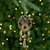 6.5" Amber Glitter Flower Gem Christmas Ornament - IMAGE 1