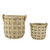 Set of 2 Beige Tobacco Basket Planter Set 9.5" - IMAGE 1