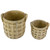 Set of 2 Beige Tobacco Basket Planter Set 9.5" - IMAGE 3