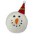 5" Snowman Head with a Red and Green Striped Hat Christmas Ornament - IMAGE 1