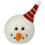 6" Snowmans Face With a Red and Green Striped Hat Christmas Ornament - IMAGE 1