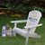 36" White Corona Classic Folding Wooden Adirondack Chair - IMAGE 2