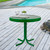 22" Outdoor Retro Round Tulip Metal Side Table, Green - IMAGE 2