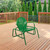 Outdoor Retro Metal Tulip Glider Patio Chair, Green - IMAGE 2