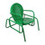 Outdoor Retro Metal Tulip Glider Patio Chair, Green - IMAGE 3