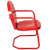 34" Outdoor Retro Metal Tulip Armchair, Red - IMAGE 4